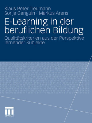 cover image of E-Learning in der beruflichen Bildung
